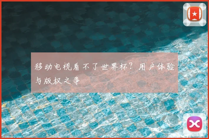 移动电视看不了世界杯？用户体验与版权之争